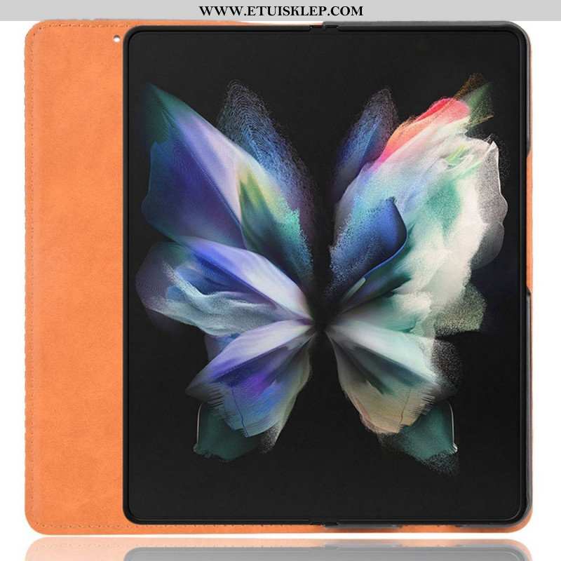 Etui Na Telefon do Samsung Galaxy Z Fold 4 Etui Folio Przechowywanie Długopisów W Stylu Retro